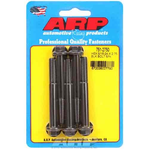 Black Oxide, 5/16" -24, 2.750" UHL, Hex