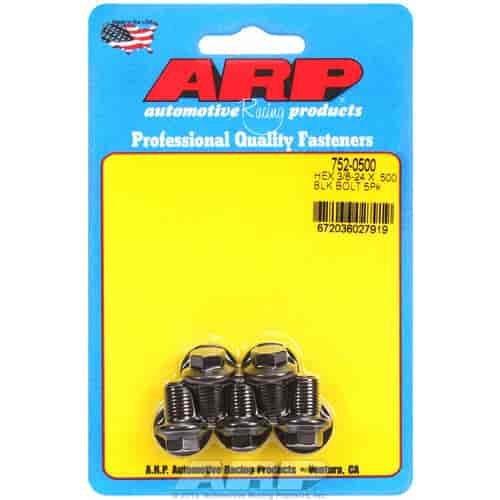 Black Oxide, 3/8" -24, 0.500" UHL, Hex