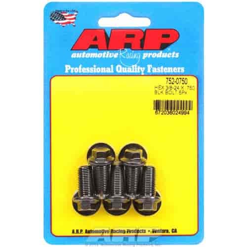 Black Oxide, 3/8" -24, 0.750" UHL, Hex