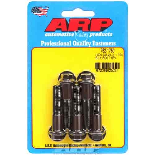 Black Oxide, 3/8" -24, 1.750" UHL, Hex