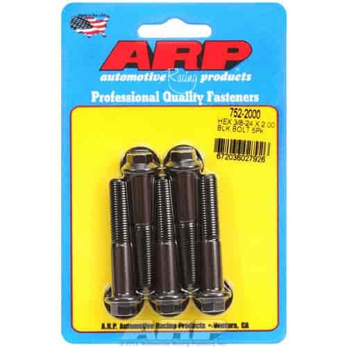 Black Oxide, 3/8" -24, 2.000" UHL, Hex