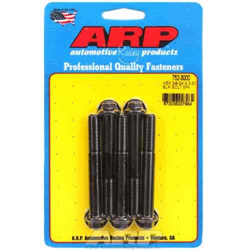 Black Oxide, 3/8" -24, 3.000" UHL, Hex