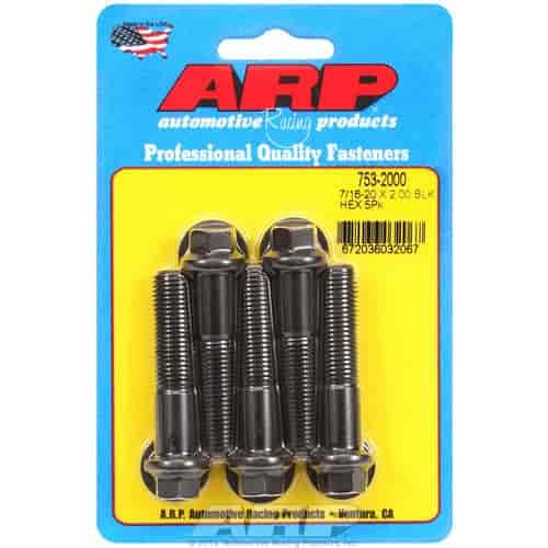 Black Oxide, 7/16" -20, 2.000" UHL, Hex