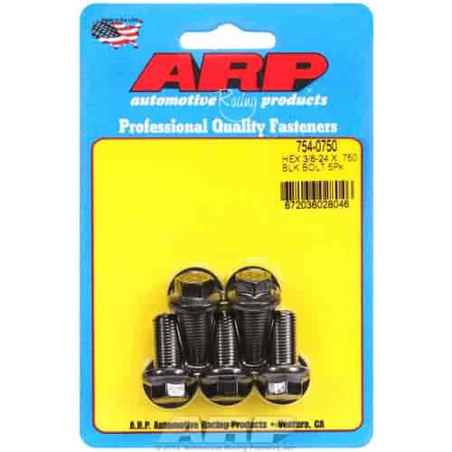 Black Oxide, 3/8" -24, 0.750" UHL, Hex