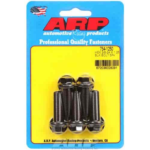 Black Oxide, 3/8" -24, 1.250" UHL, Hex
