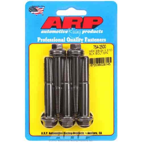 Black Oxide, 3/8" -24, 2.500" UHL, Hex
