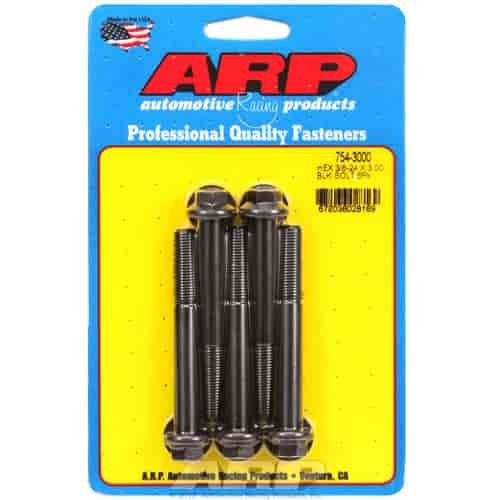 Black Oxide, 3/8" -24, 3.000" UHL, Hex