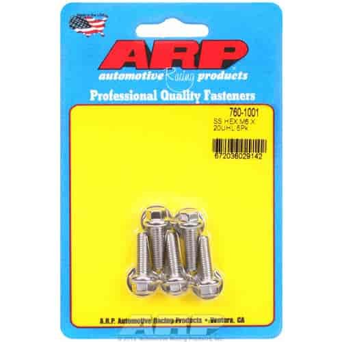 Stainless Steel, M6 x 1.00, 20mm UHL, Hex Head