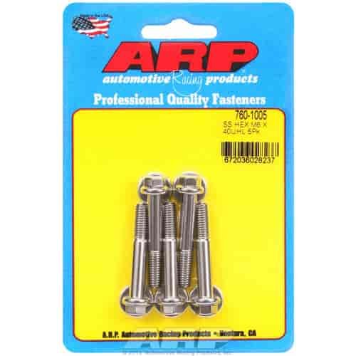 Stainless Steel, M6 x 1.00, 40mm UHL, Hex Head