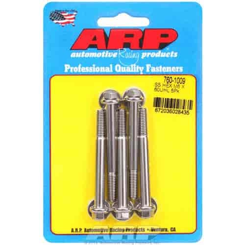 Stainless Steel, M6 x 1.00, 60mm UHL, Hex Head