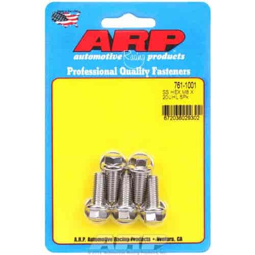 Stainless Steel, M8 x 1.25, 20mm UHL, Hex Head