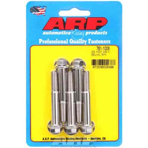 Stainless Steel, M8 x 1.25, 55mm UHL, Hex Head
