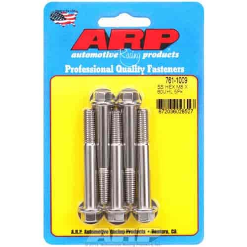 Stainless Steel, M8 x 1.25, 60mm UHL, Hex Head