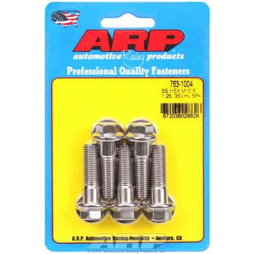Stainless Steel, M10 x 1.25, 35mm UHL, Hex Head