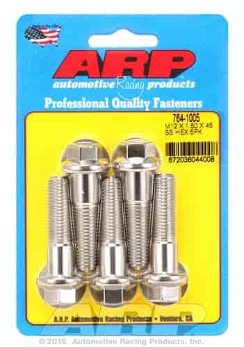 M12 x 1.50 x 45 hex SS bolts