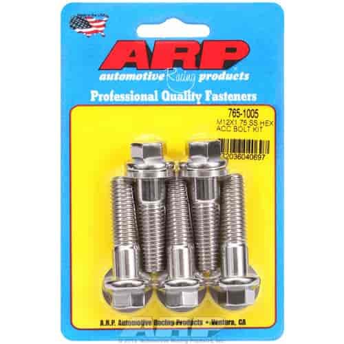 M12 x 1.75 x 45 hex SS bolts