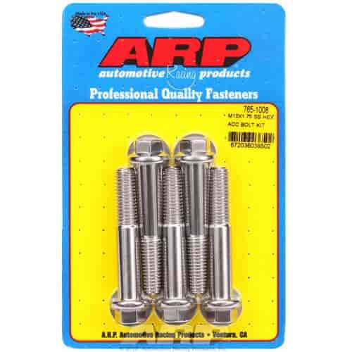 M12 x 1.75 x 70 hex SS bolts