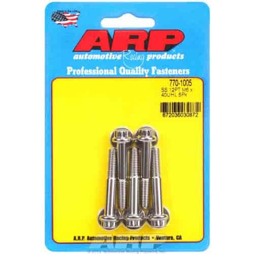 Stainless Steel, M6 x 1.00, 40mm UHL, 12-Point