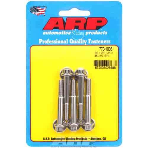 Stainless Steel, M6 x 1.00, 45mm UHL, 12-Point