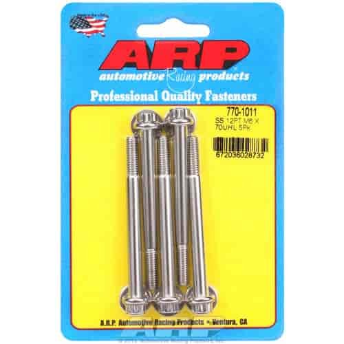 Stainless Steel, M6 x 1.00, 70mm UHL, 12-Point