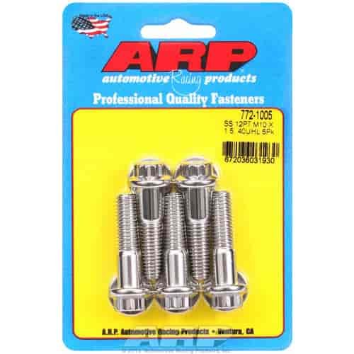 Stainless Steel, M10 x 1.50, 40mm UHL, 12-Point