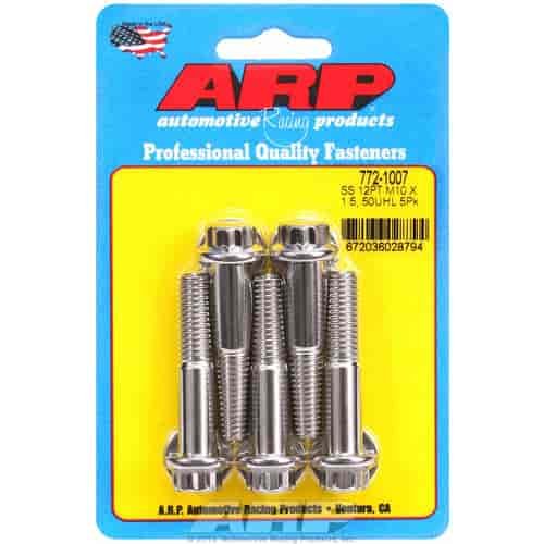 Stainless Steel, M10 x 1.50, 50mm UHL, 12-Point