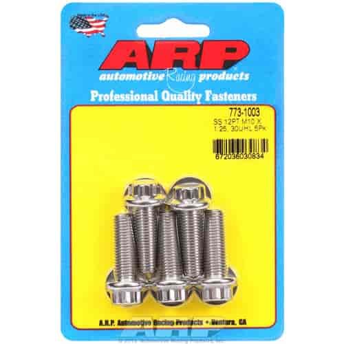 Stainless Steel, M10 x 1.25, 30mm UHL, 12-Point