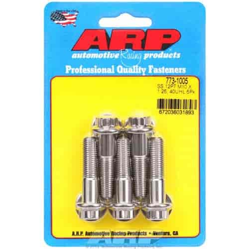 Stainless Steel, M10 x 1.25, 40mm UHL, 12-Point
