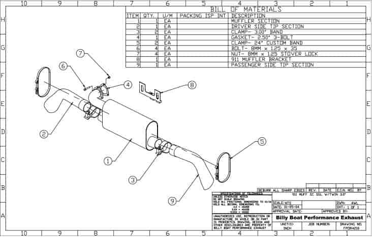 Complete Performance Exhaust 1978-83 Porsche 911 SC