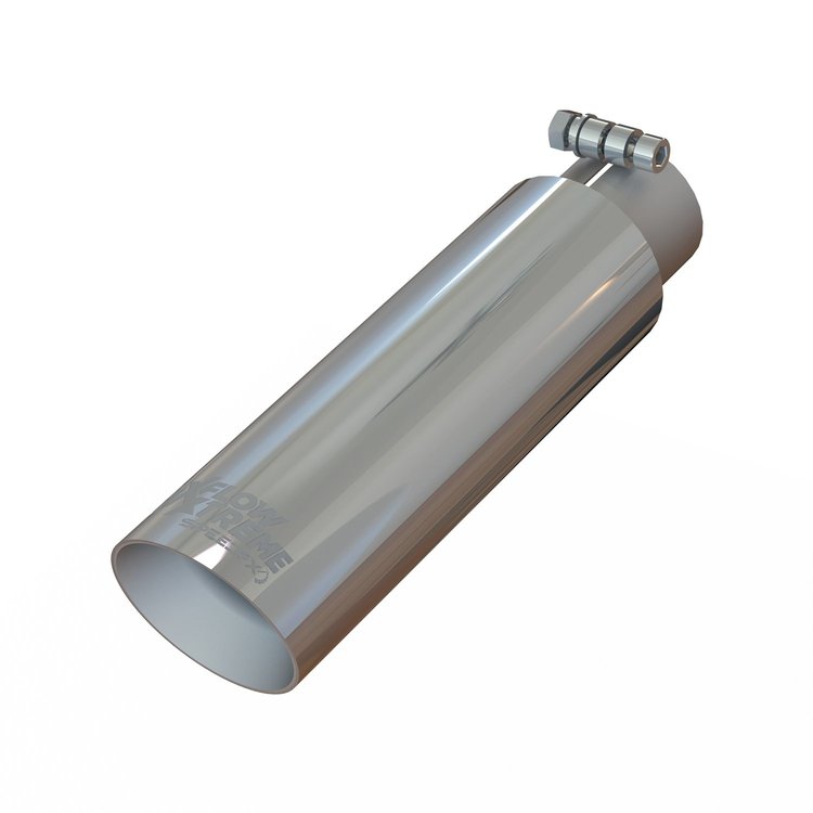 TP002535 Exhaust Tail Pipe Tip 2.5" IN 3.5" OUT 13"L - Polished