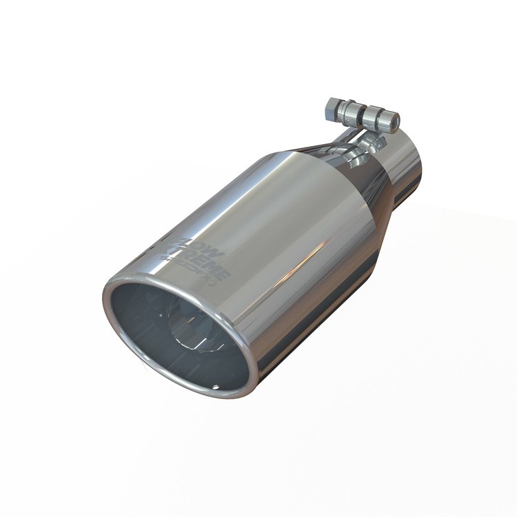 TP032545 Exhaust Tail Pipe Tip 2.5" IN 4.5" OUT 11.25"L - Polished