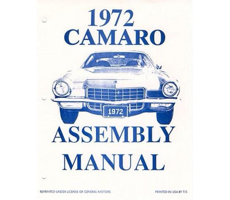 Factory Assembly Manual 1972 Chevy Camaro