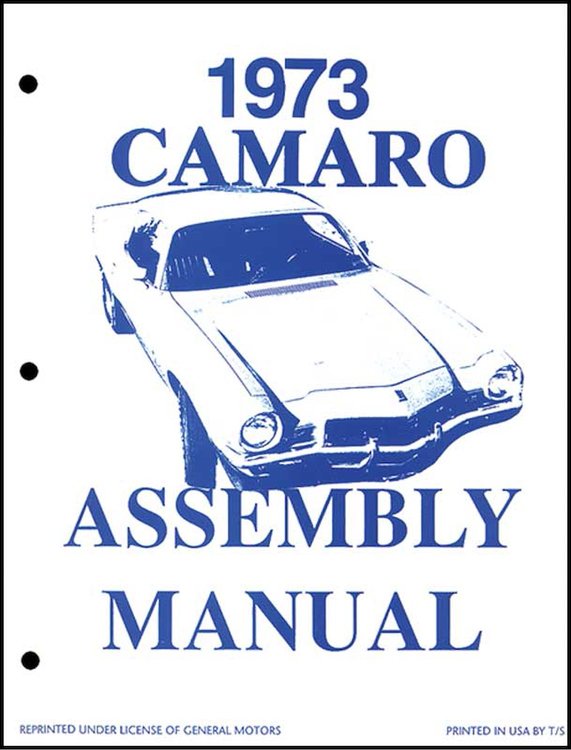 Factory Assembly Manual 1973 Chevy Camaro