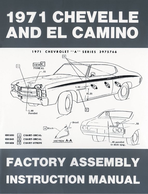 Factory Assembly Manual 1971 Chevy Chevelle, El Camino & Monte Carlo