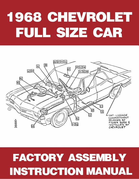 Factory Assembly Manual 1968 Full Size Chevy Car