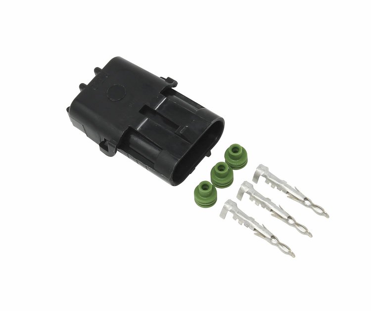 Weather-Pac Connector 3-Way Flat Male