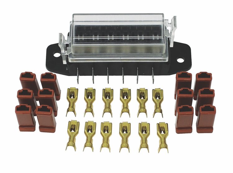 Six-Fuse Auxiliary Fuse Block Assembly 80 amp