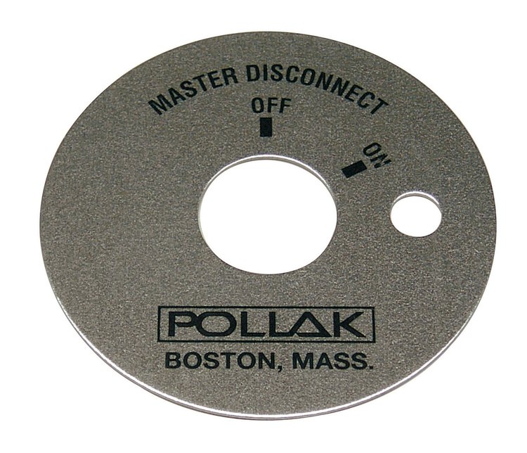 Master Disconnect Switch Face Plate On/Off