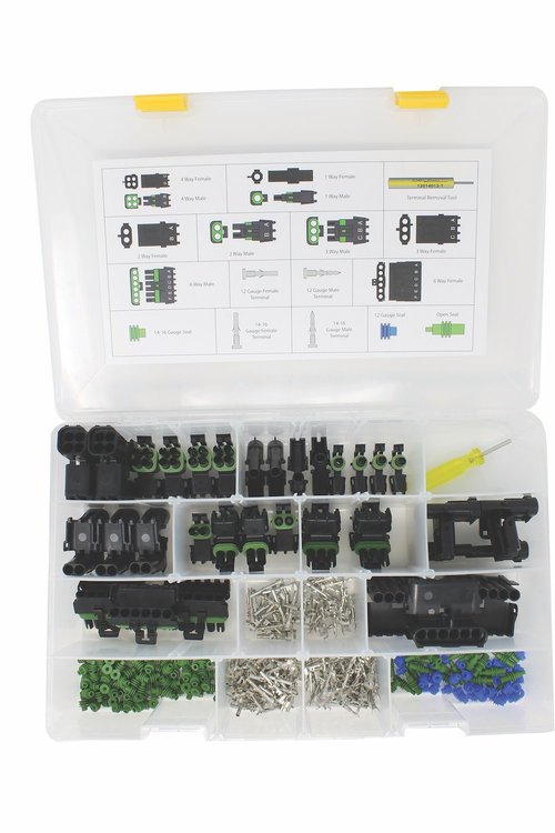 Professional Grade Weather Pack Terminal and Connector Kit