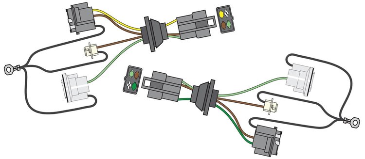 Taillamp Add-On Wiring Harness 1983-1987 Chevy Suburban