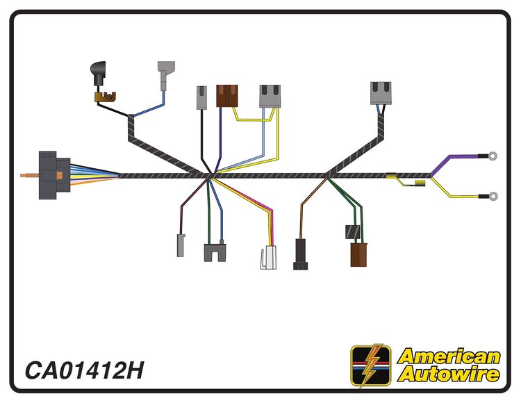 ENGINE HARNESS, V8, big b