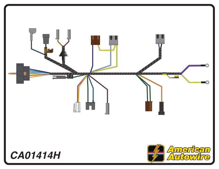 ENGINE HARNESS, V8, big b
