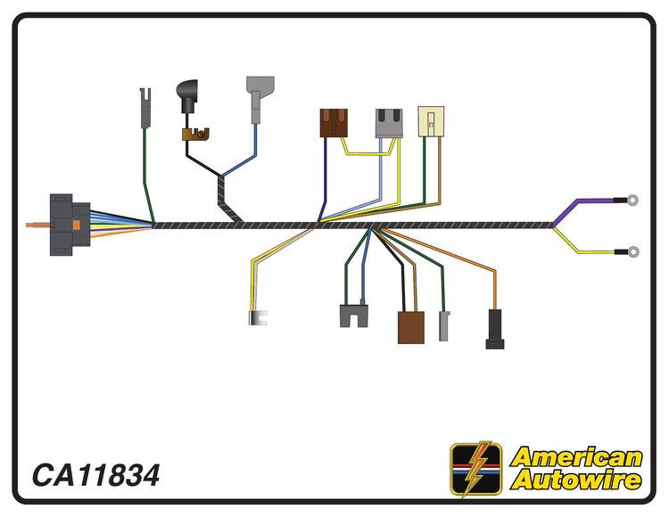 ENGINE HARNESS, V8, big b
