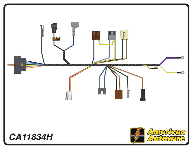 ENGINE HARNESS, V8, big b