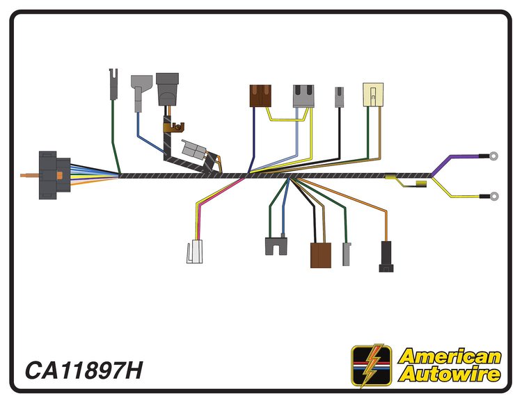 ENGINE HARNESS, V8, big b