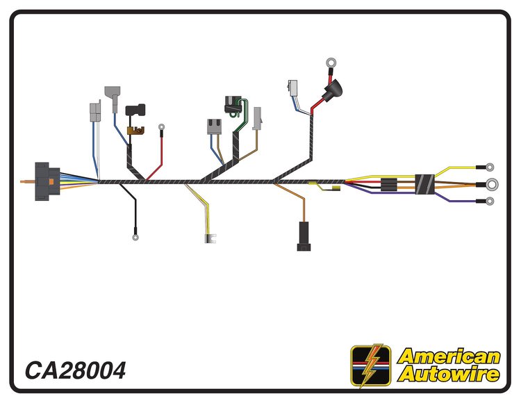ENGINE HARNESS, V8, big b