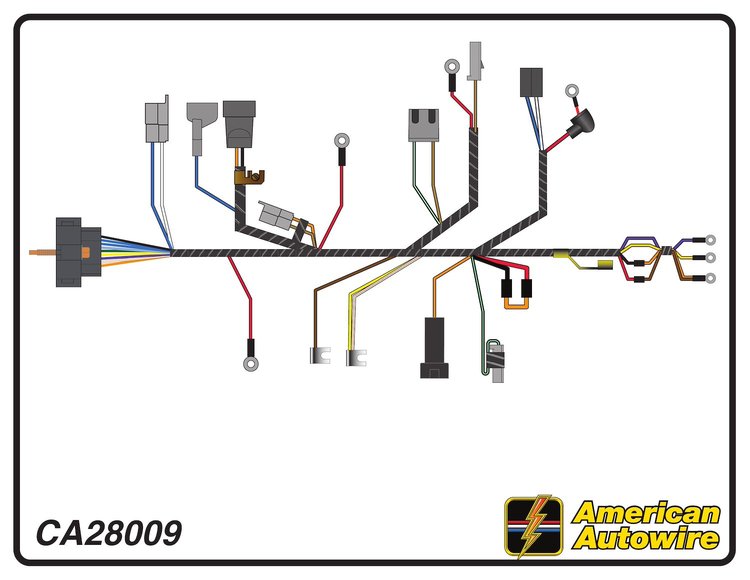 ENGINE HARNESS, V8, big b