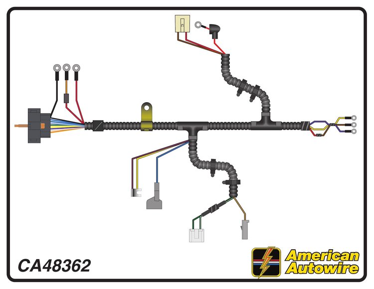 ENGINE HARNESS, V8, auto.