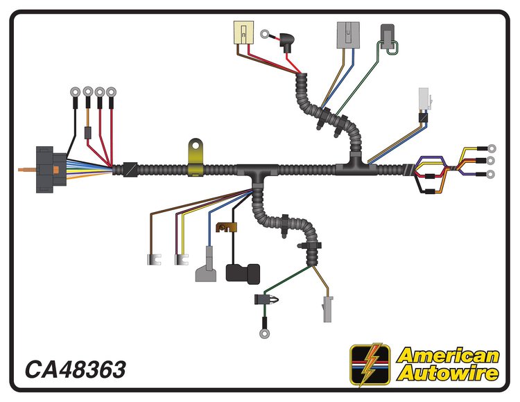 ENGINE HARNESS, V8, manua