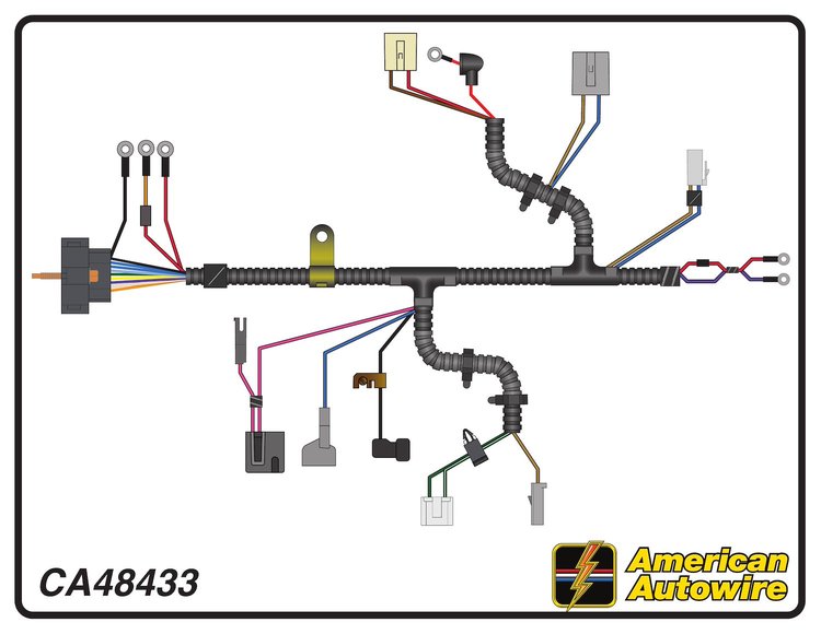 ENGINE HARNESS, V8, manua